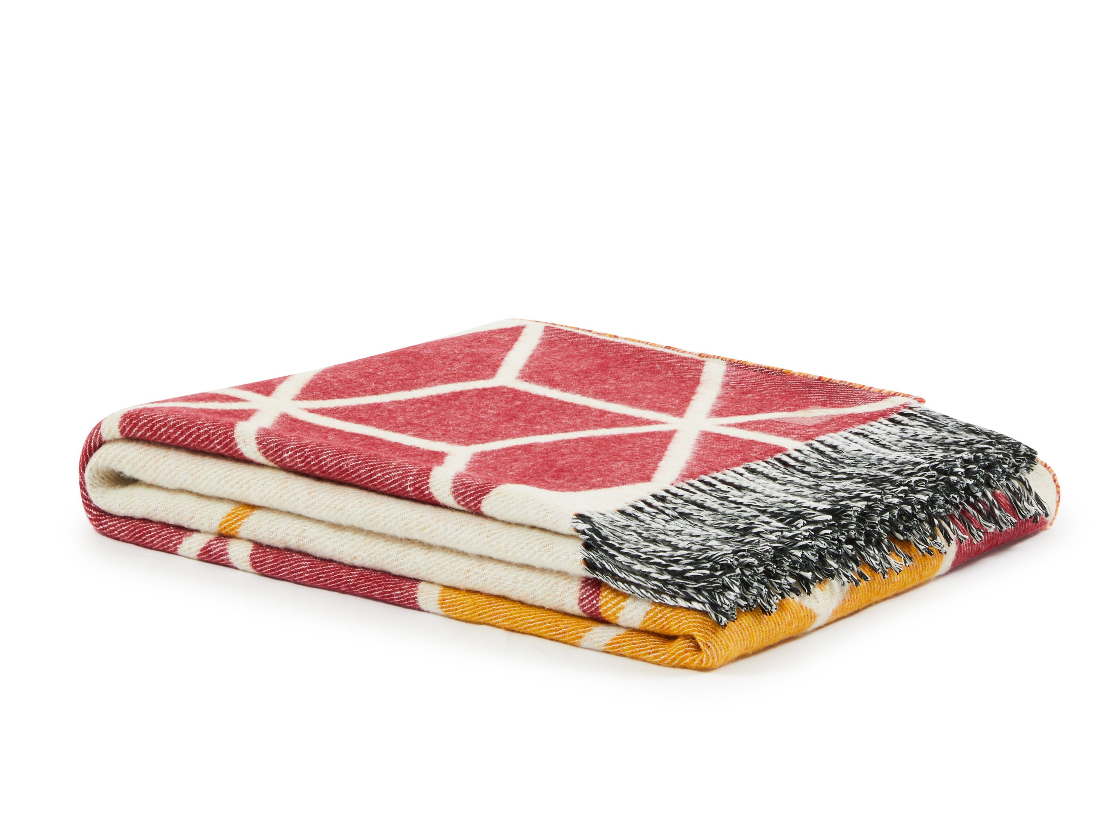 Плед с графическим рисунком из переработанной шерсти Lanerossi Green Label ARCH-00070834 - Вид №1