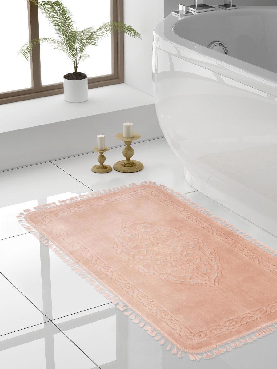 93407245 Коврик для ванной комнаты M000139 60х90 см цвет розовый Эмбосс STLM-0546732 LUCKY