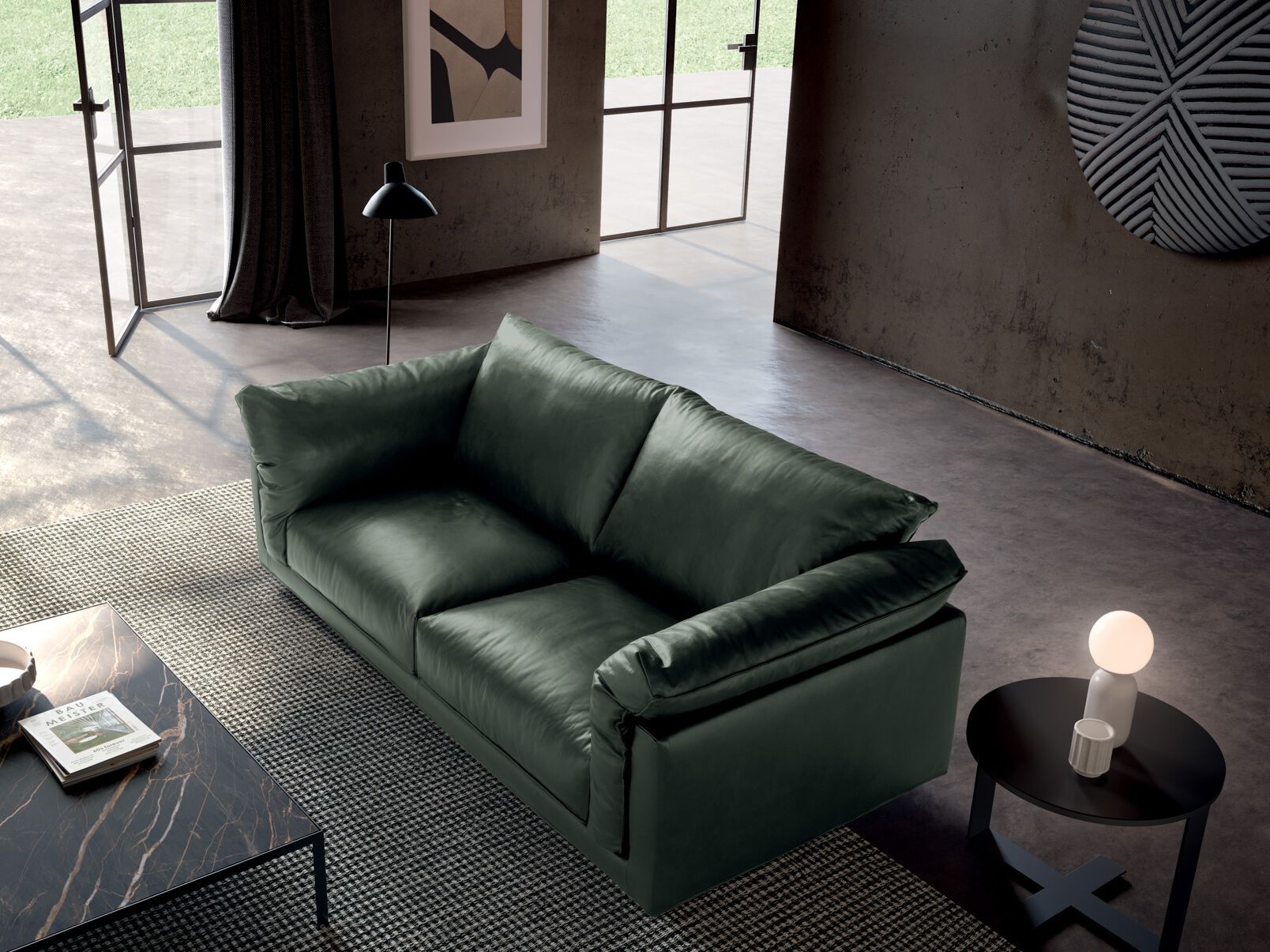 3-местный кожаный линейный диван VALENTINI Charles ARCH-00073212 - Вид №1