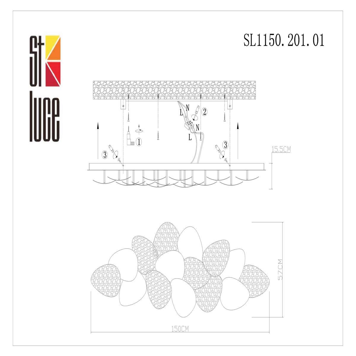 90000779 Бра Liora E27 SL1150.201.01 цвет прозрачный STLM-0080277 ST LUCE