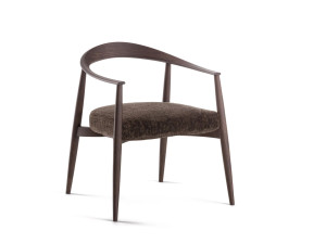 Деревянный мягкий стул с подлокотниками