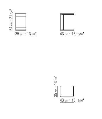 Металлический журнальный столик с лакированной деревянной столешницей Flexform Carlotta ARCH-00093540 - Вид №2