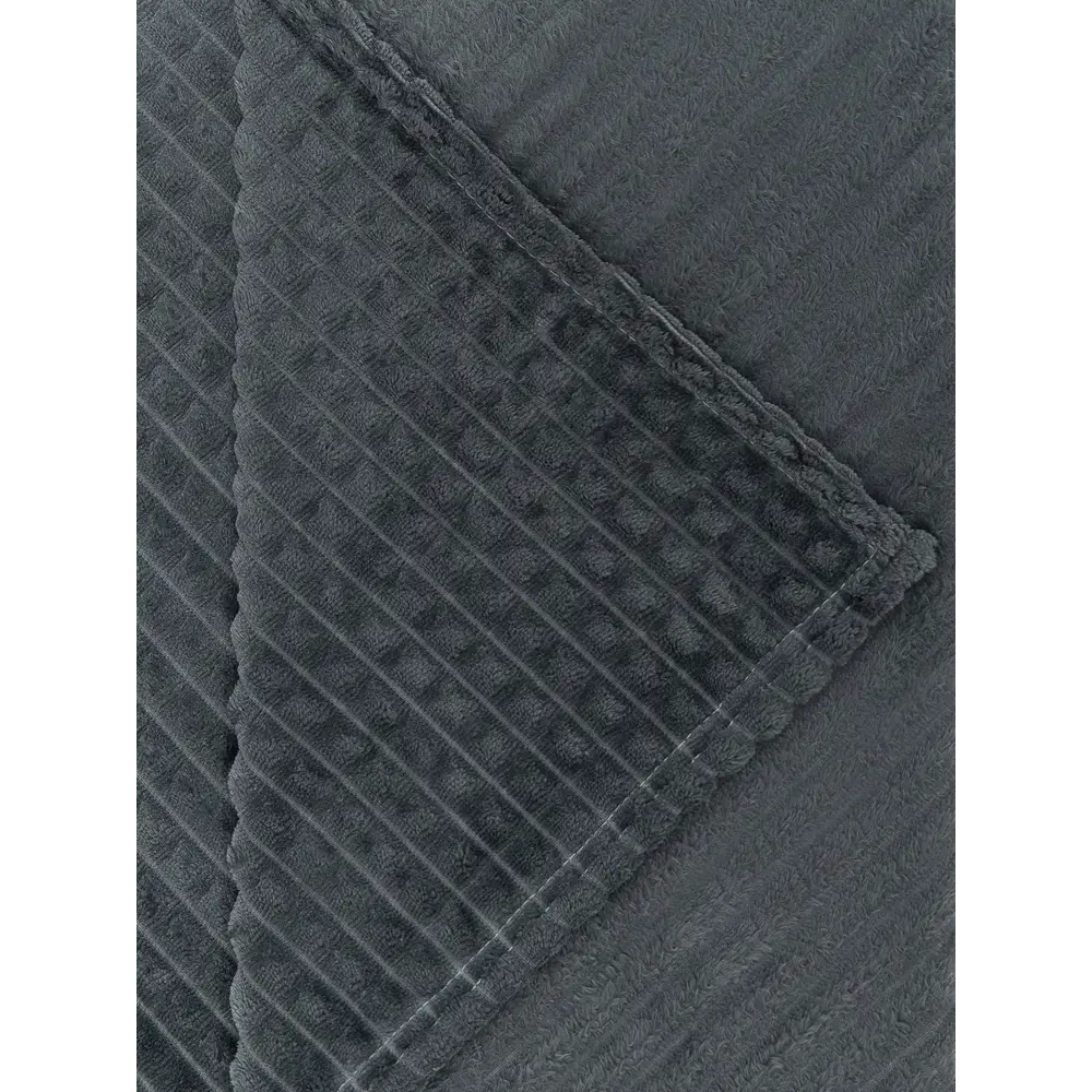 Плед Кубики 200x220 см фланель цвет темно-серый TEXREPUBLIC STLM-2127781