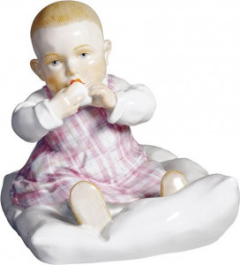 73569 Meissen Фигурка 12,5см "Ребенок на подушке" (Юлиус Конрад Хеншель, 1905г.) Фарфор