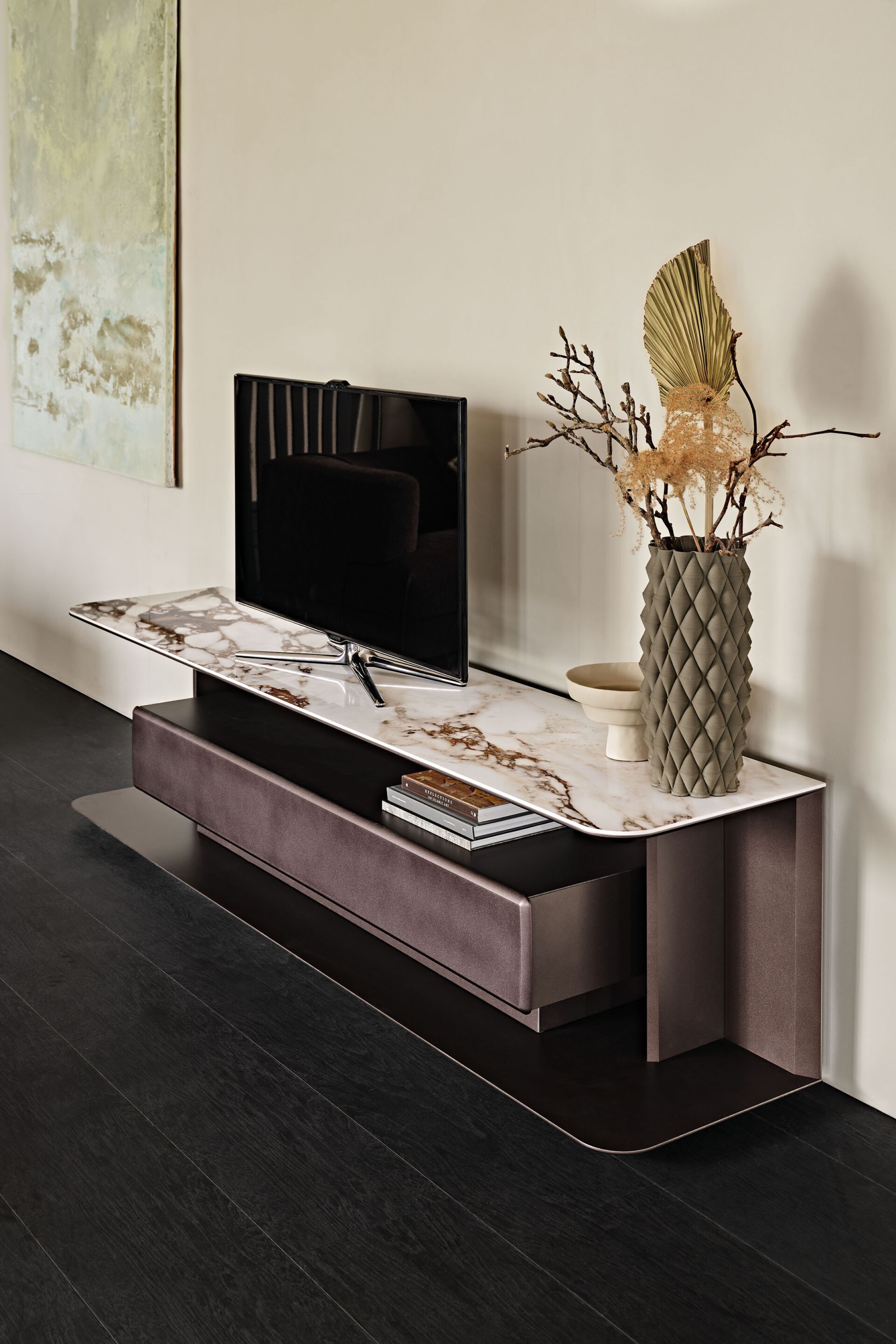 Низкий шкаф для телевизора с откидными дверцами Cattelan italia AWARD ARCH-00140727 - Вид №3