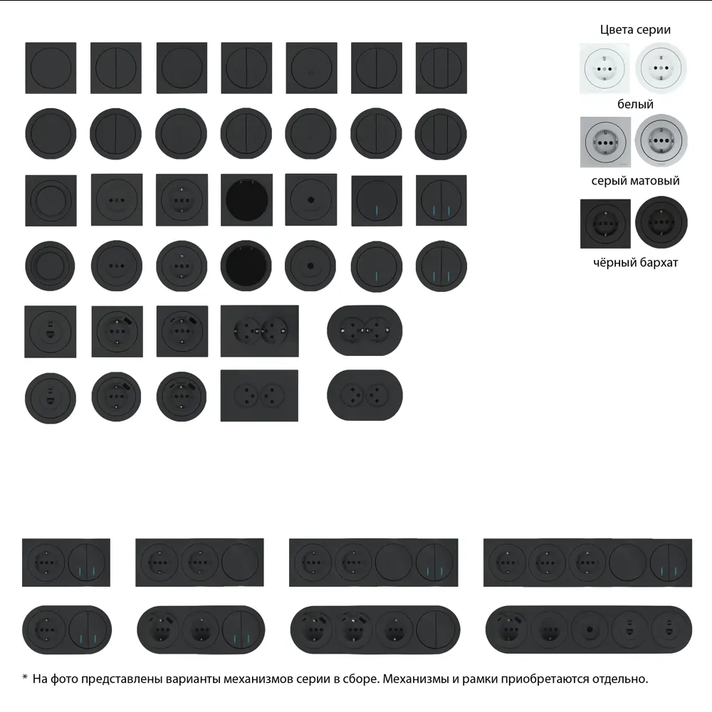 Розетка TC+USB встраиваемая Osen цвет черный LEZARD STLM-2037905 - Вид №3