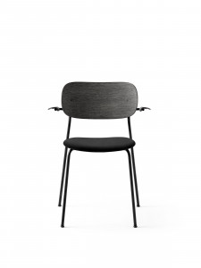 1165002-000007ZZ MENU Обеденный стул, мягкое сиденье с подлокотником, черный Черный дуб | Икона - 246