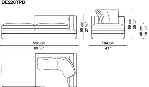 Угловой диван из ткани Maxalto Dives Soft ARCH-00042072 - Вид №28