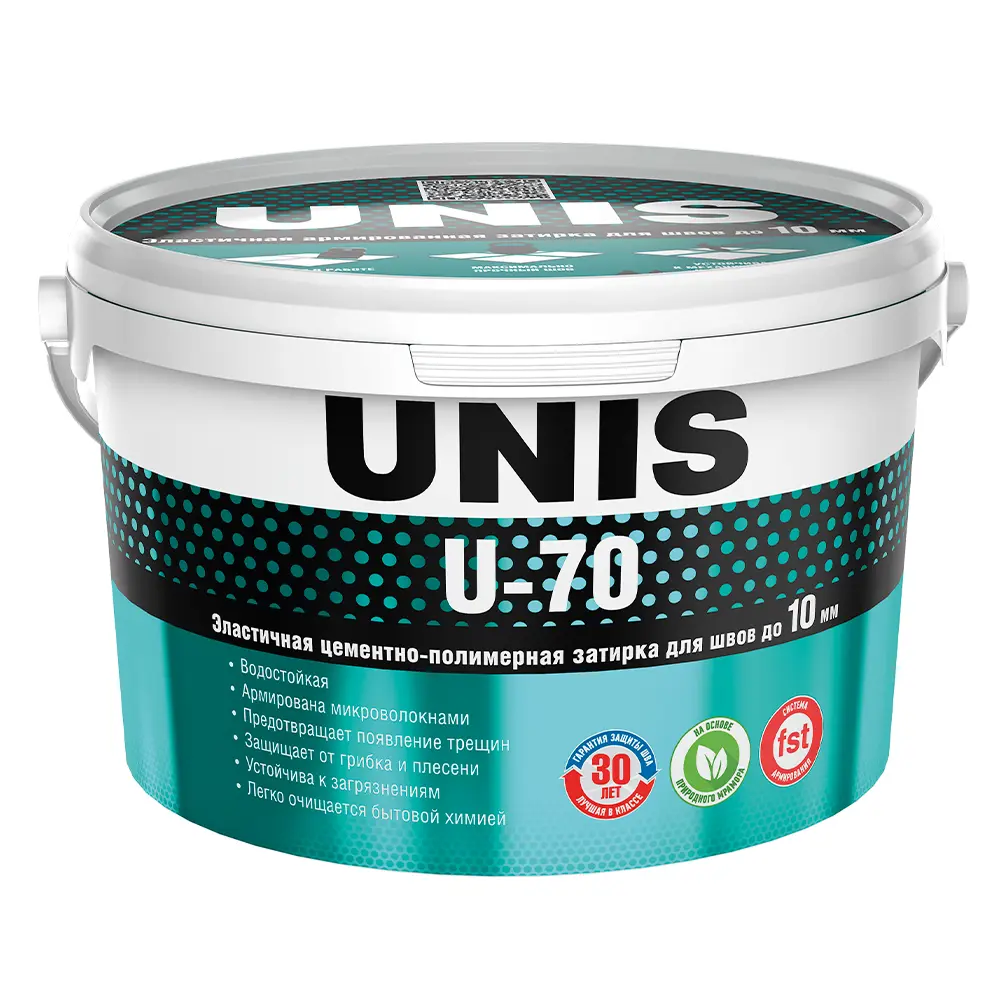 Затирка цементно-полимерная U-70 цвет стальной 2 кг Unis STLM-2048164 - Вид №2