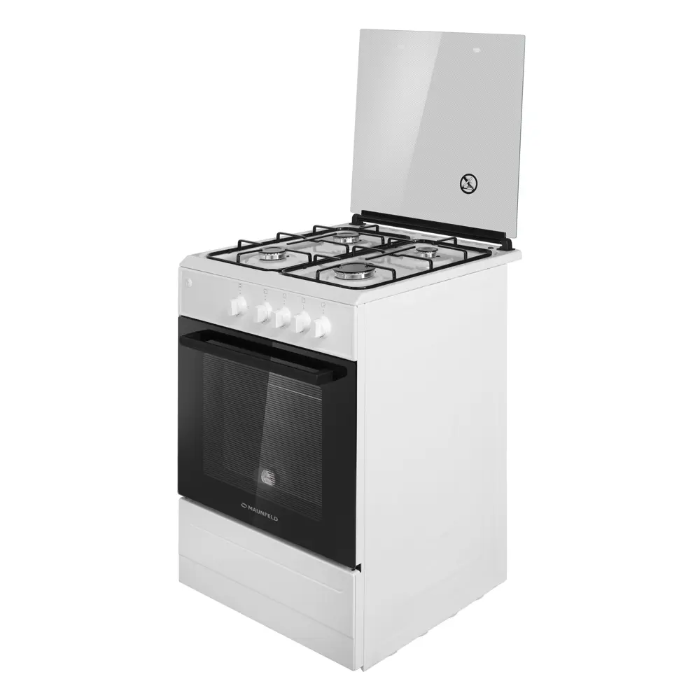 Газовая плита Maunfeld MGC60GEW03 60x85x65 см 4 конфорки цвет белый 89050551 STLM-2053960 Santreyd  - Вид №2