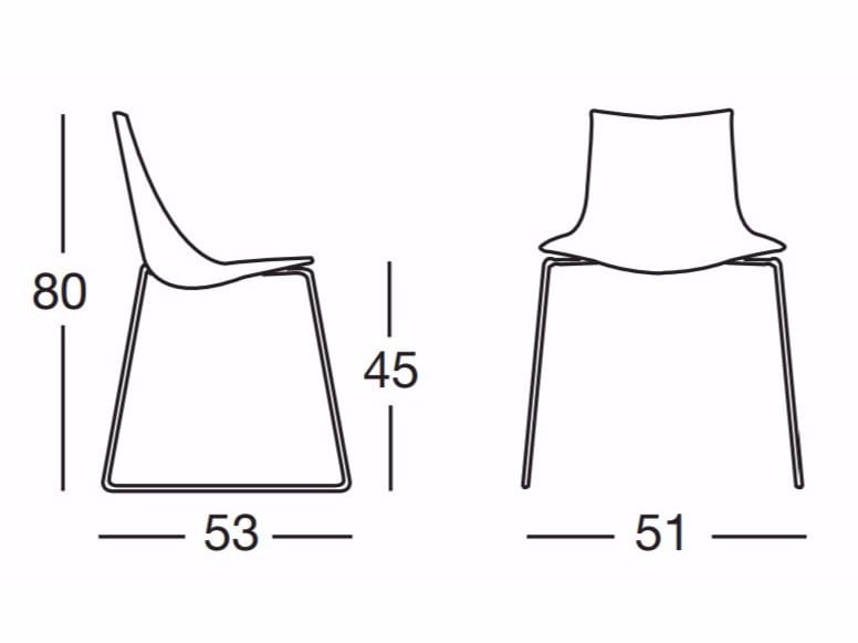 Штабелируемый стул из поликарбоната S-CAB Zebra ARCH-00118852 - Вид №3