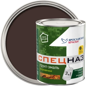 Грунт-эмаль по ржавчине 3 в 1 Ярославские Краски Спецназ цвет шоколад 0.8 кг