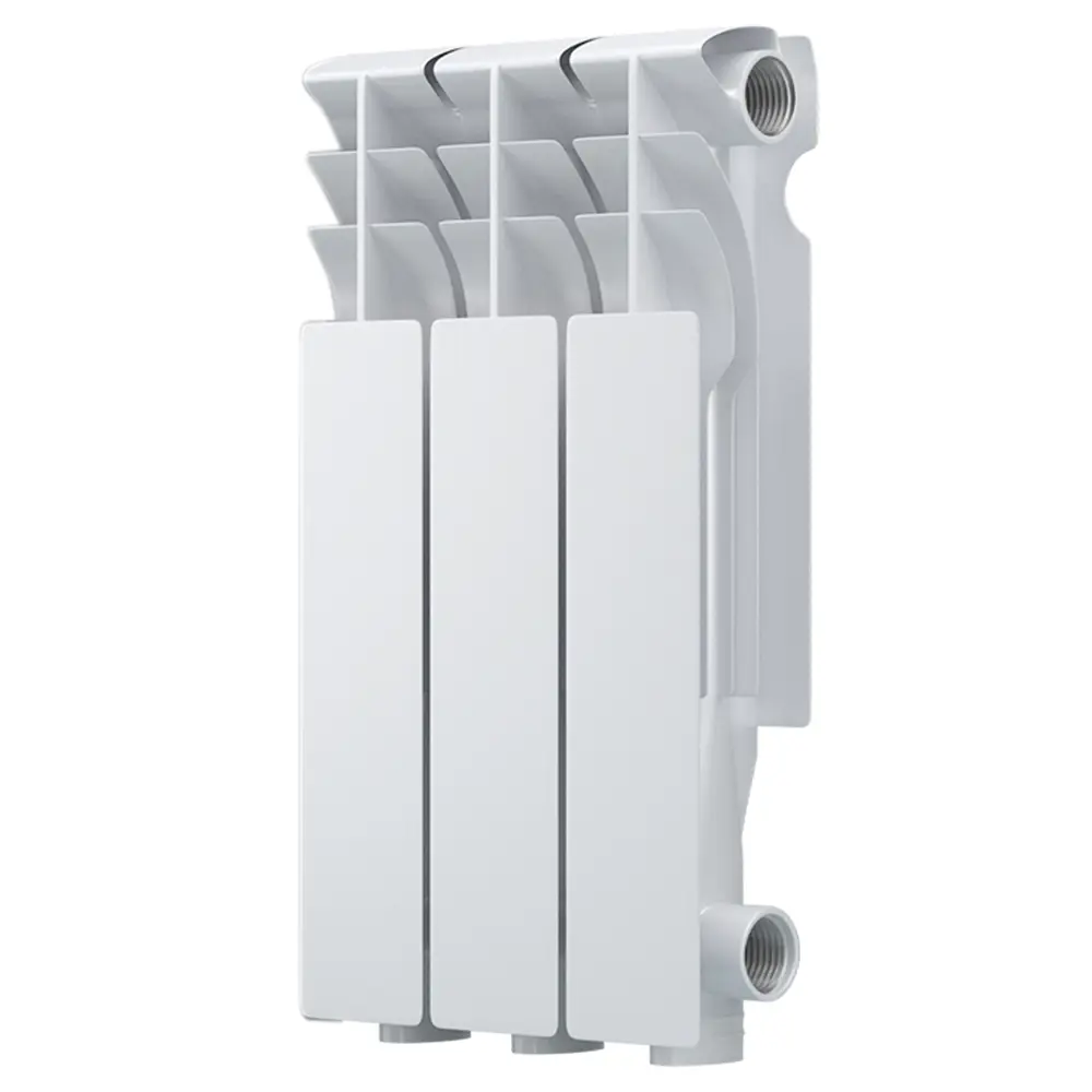 Радиатор секционный Equation Aluminium 350/90 3 секции боковое подключение алюминий белый STLM-2114841