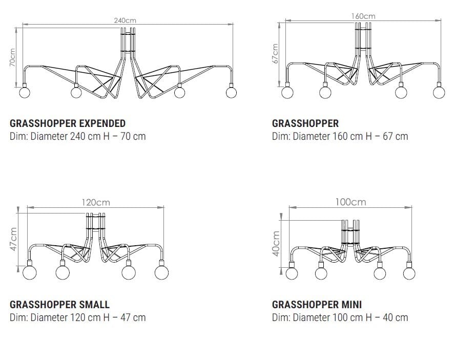 Металлический подвесной светильник Studio Beam Кузнечик ARCH-00128394 - Вид №6