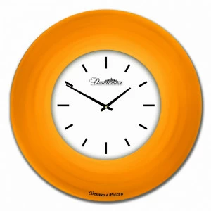 Часы настенные стеклянные "Оранжевый" ДИНАСТИЯ  00-3967049 Оранжевый