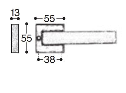 Бронзовая ручка на розетке GIARA ART DESIGN-BRONZE гладкая ARCH-00007905 - Вид №1