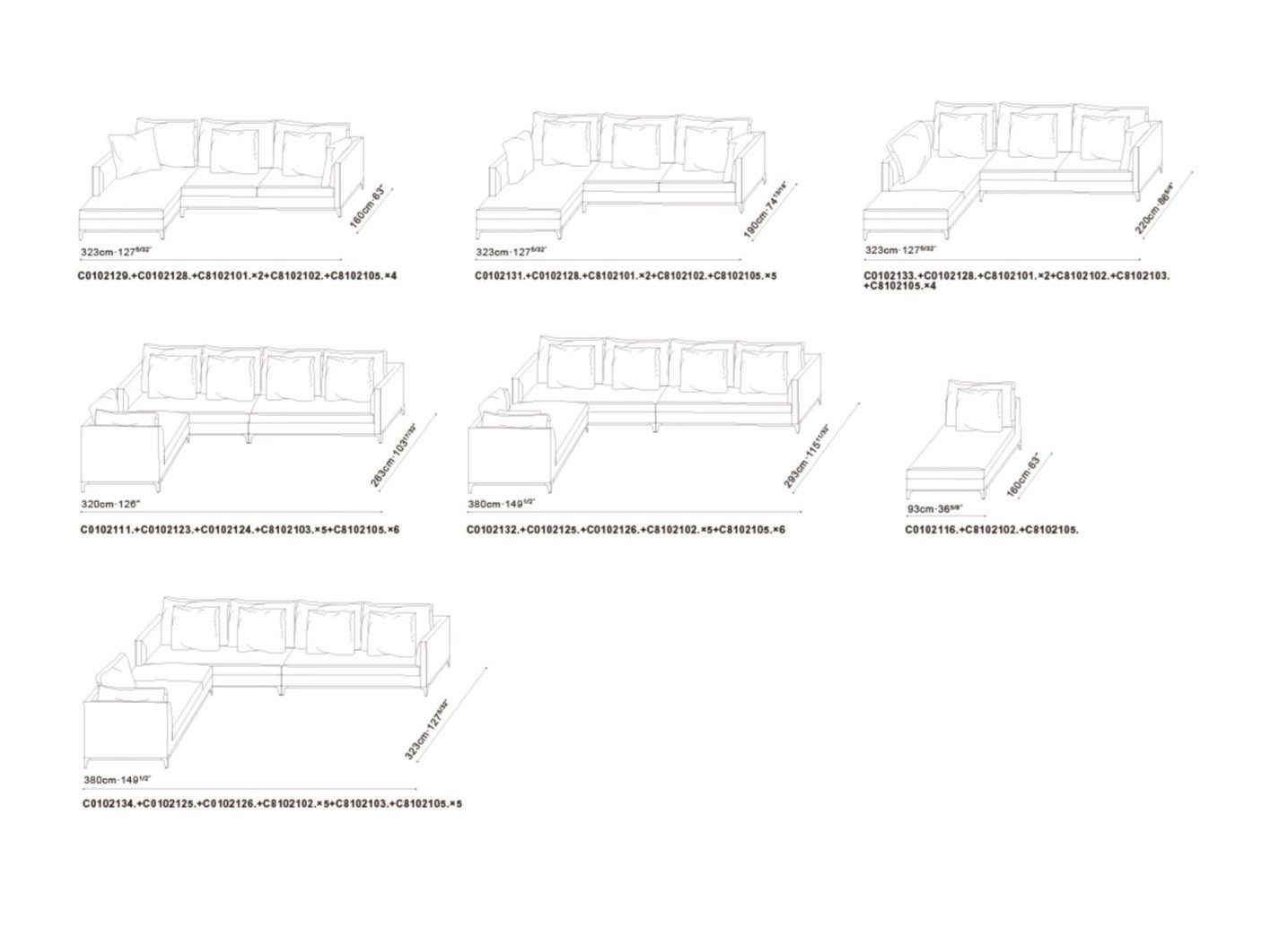 4-местный кожаный диван CAMERICH Crescent ARCH-00002968 - Вид №4