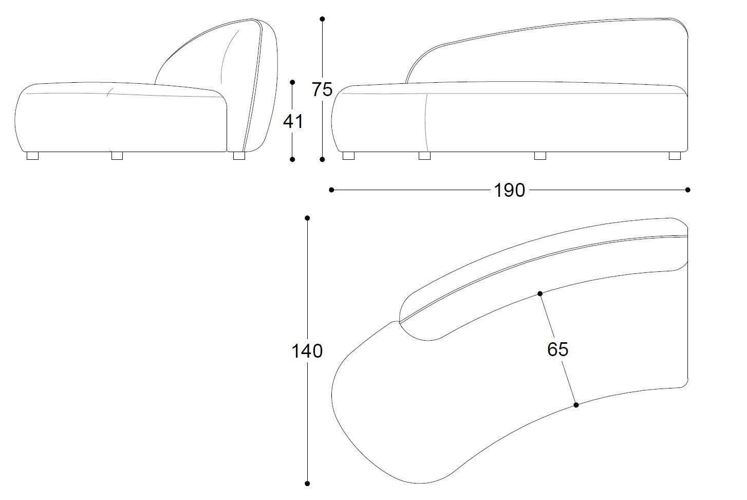 Тканевый изогнутый модульный диван BLACK TIE ERASMO ARCH-00126675 - Вид №8