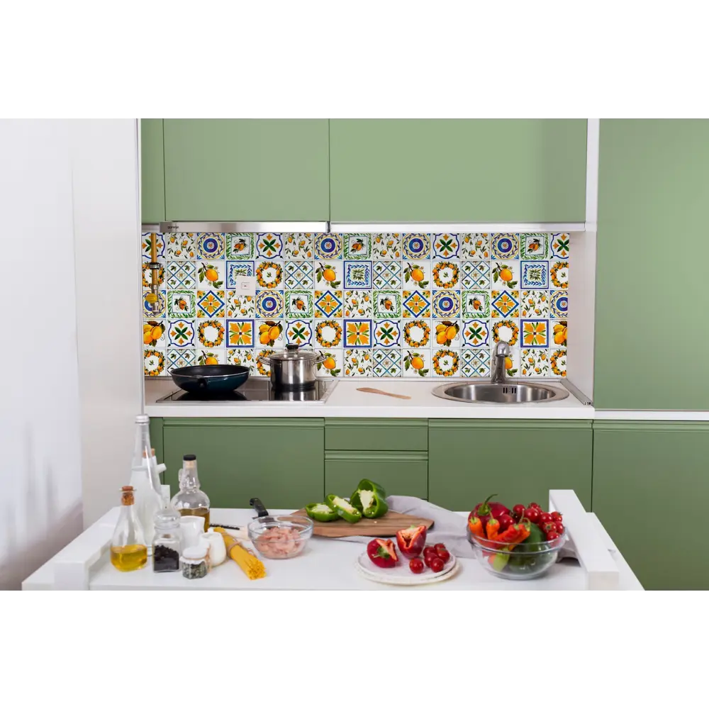 GRACE Бристоль: Стеновая панель ПВХ с лимонным орнаментом 89380913 STLM-1404785 - Вид №1