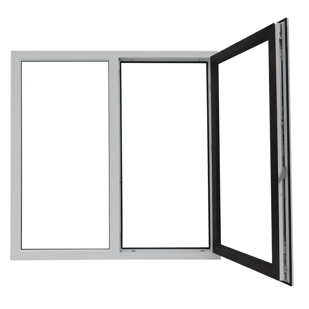 Окно пластиковое ПВХ VEKA двустворчатое 1200x1200 мм (ВхШ) двухкамерный стеклопакет белый/темный дуб STLM-2036824 - Вид №3