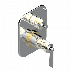 G2P-5300BE Ручки регулировки для термостата THG с вентилем арт.5300AE Thg-paris Froufrou с рукоятками Хром/золото
