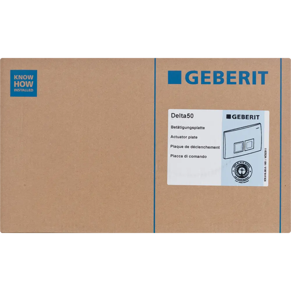 Кнопка двойного слива Delta50, хром матовый Geberit STLM-2136880 - Вид №1