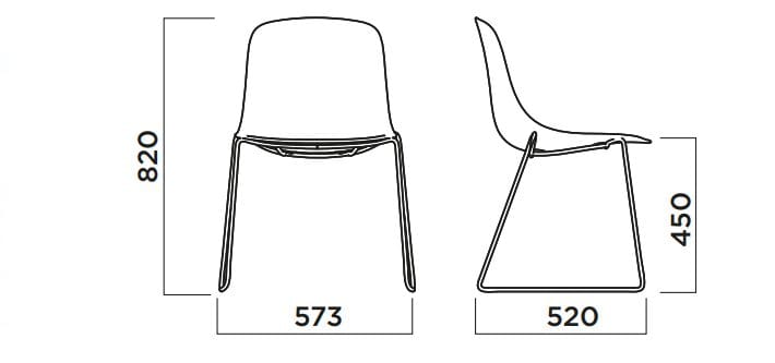 Штабелируемый стул из полипропилена Infiniti Pure Loop Mono ARCH-00124748 - Вид №5