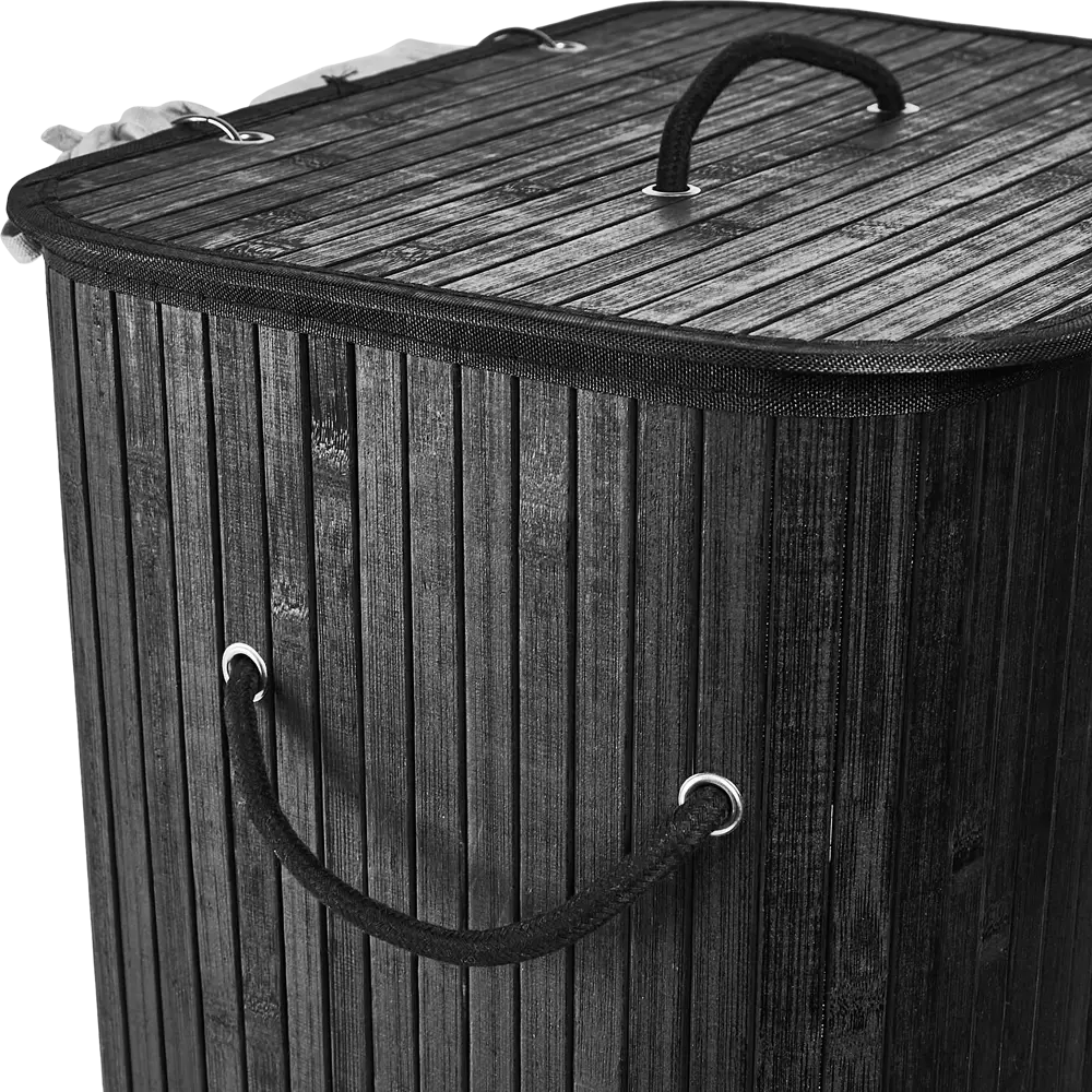 Корзина для белья Vidage Karfa 72 л бамбук цвет черный STLM-2106304 - Вид №4