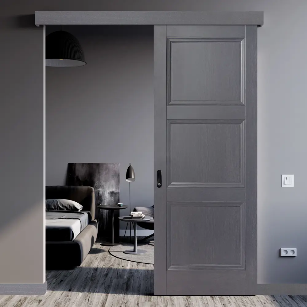 Комплект двери трилло глухая 60x200 см Hardflex цвет грей легно с добором 150 мм МАРИО РИОЛИ STLM-2121816 - Вид №1