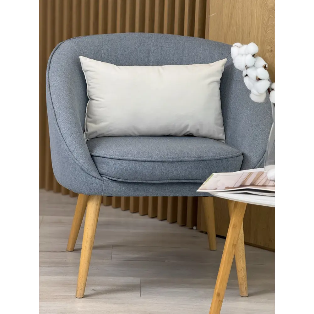 Подушка декоративная Linen Way 30x50 см бархат цвет бело-серый STLM-2031426 - Вид №3