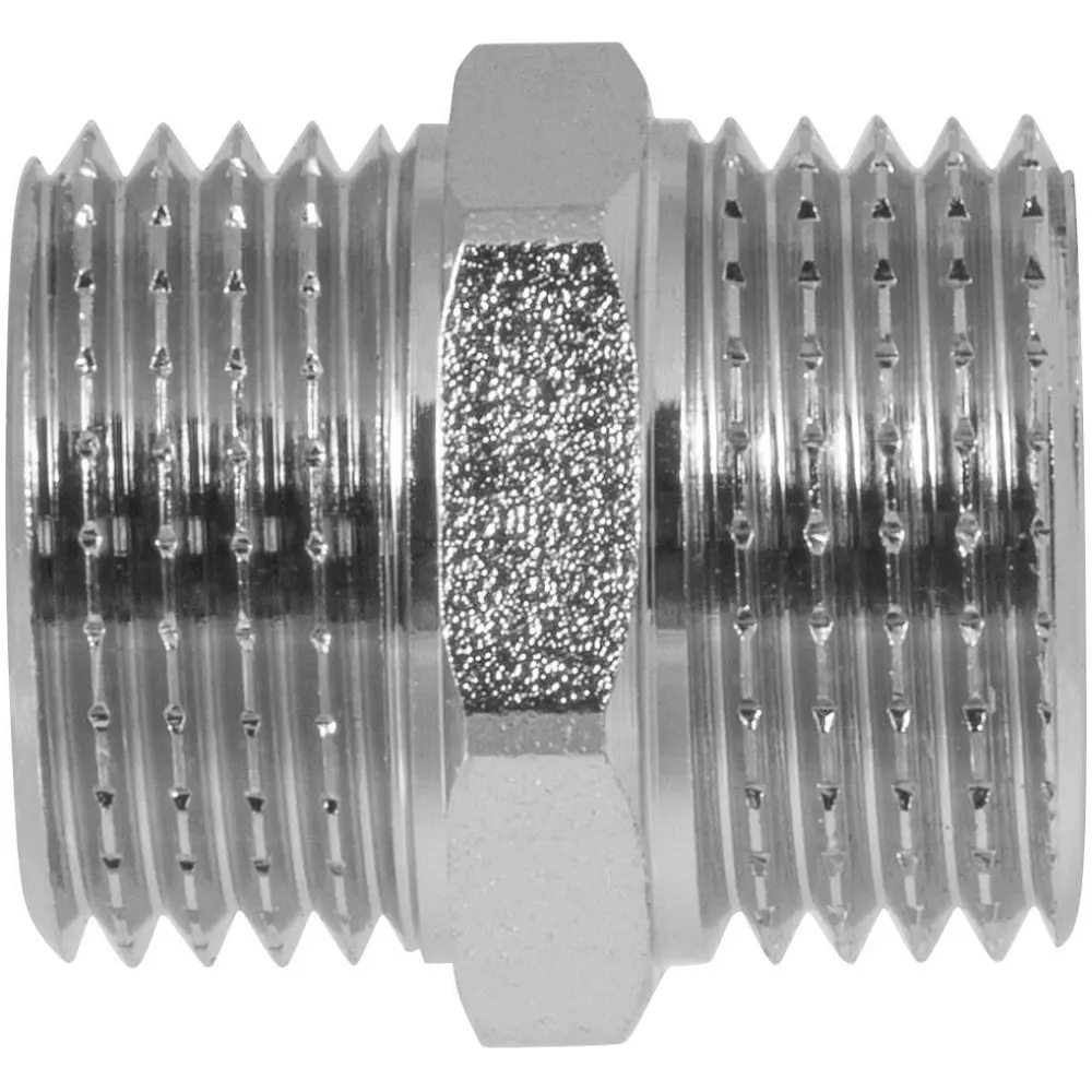 Ниппель-бочонок MPF 1/2" наружная-наружная резьба латунь 89176769 STLM-2014621 Santreyd  - Вид №1