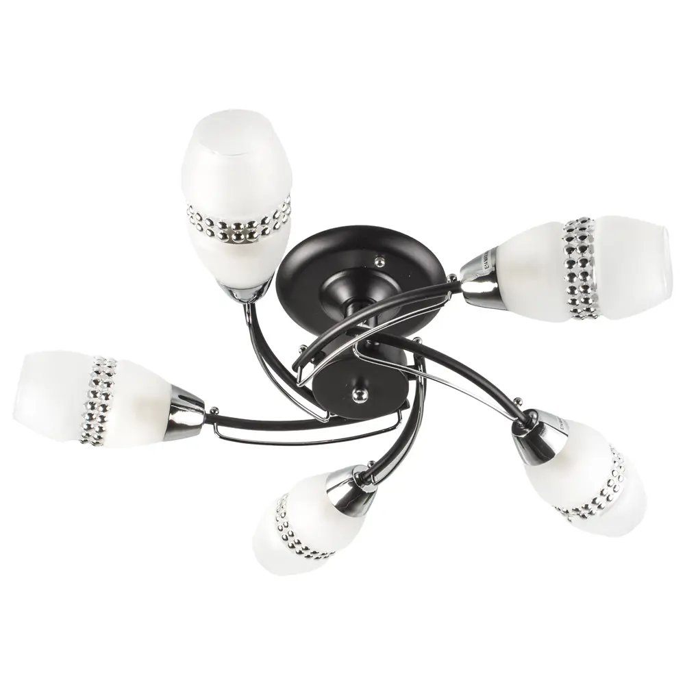 Люстра Полина 5xE14x60 Вт, металл, цвет тёмное дерево WINK STLM-2049125