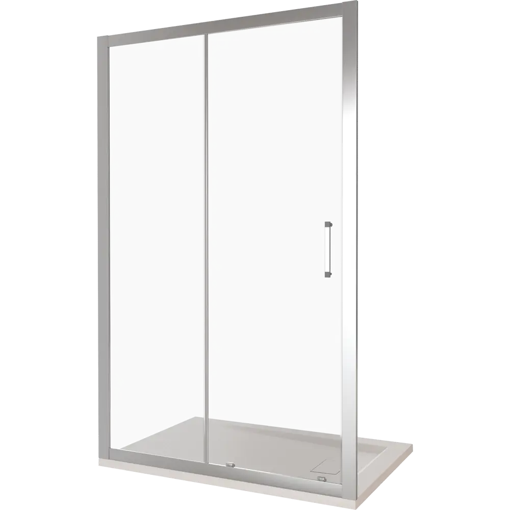 Душевая дверь в нишу Makiato WTW-140-C-WE, 185x140 см хромированный профиль прозрачное стекло раздвижная 84541142 STLM-2115597 Santreyd - Вид №1