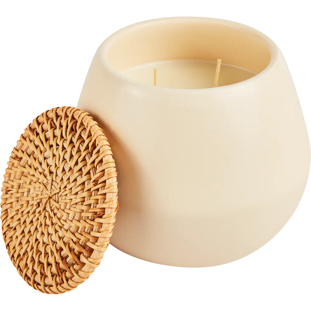 Свеча ароматизированная в стакане Ваниль и специи цвет слоновая кость 13 см Atmosphera STLM-2108203