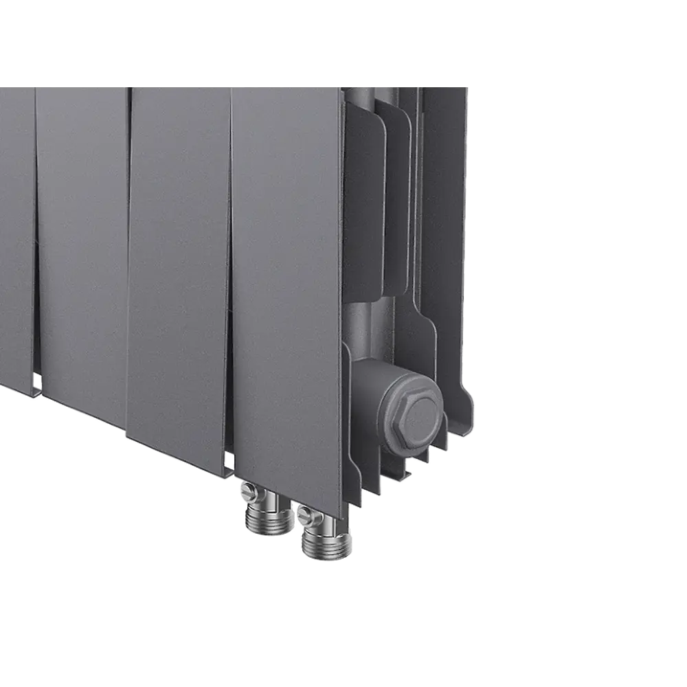 Радиатор секционный Royal Thermo Pianoforte VDR 200/100 20 секций нижнее правое подключение биметалл серый 86733747 STLM-2084609  - Вид №2