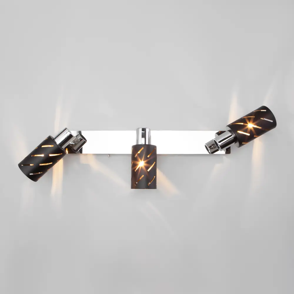 Спот поворотный Eurosvet 20090/3 8 м² 3 лампы цвет черный/хром STLM-2136783 - Вид №3