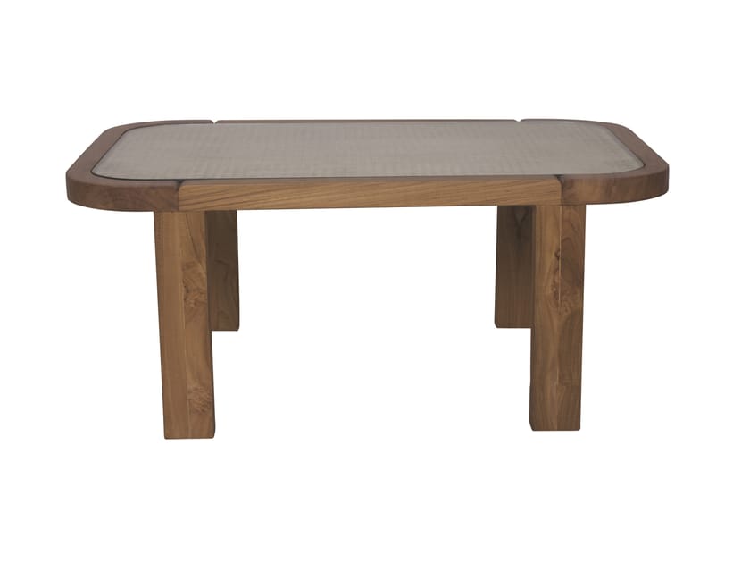 Прямоугольный садовый столик из дерева и стекла Il Giardino di Legno ARCH-00152586