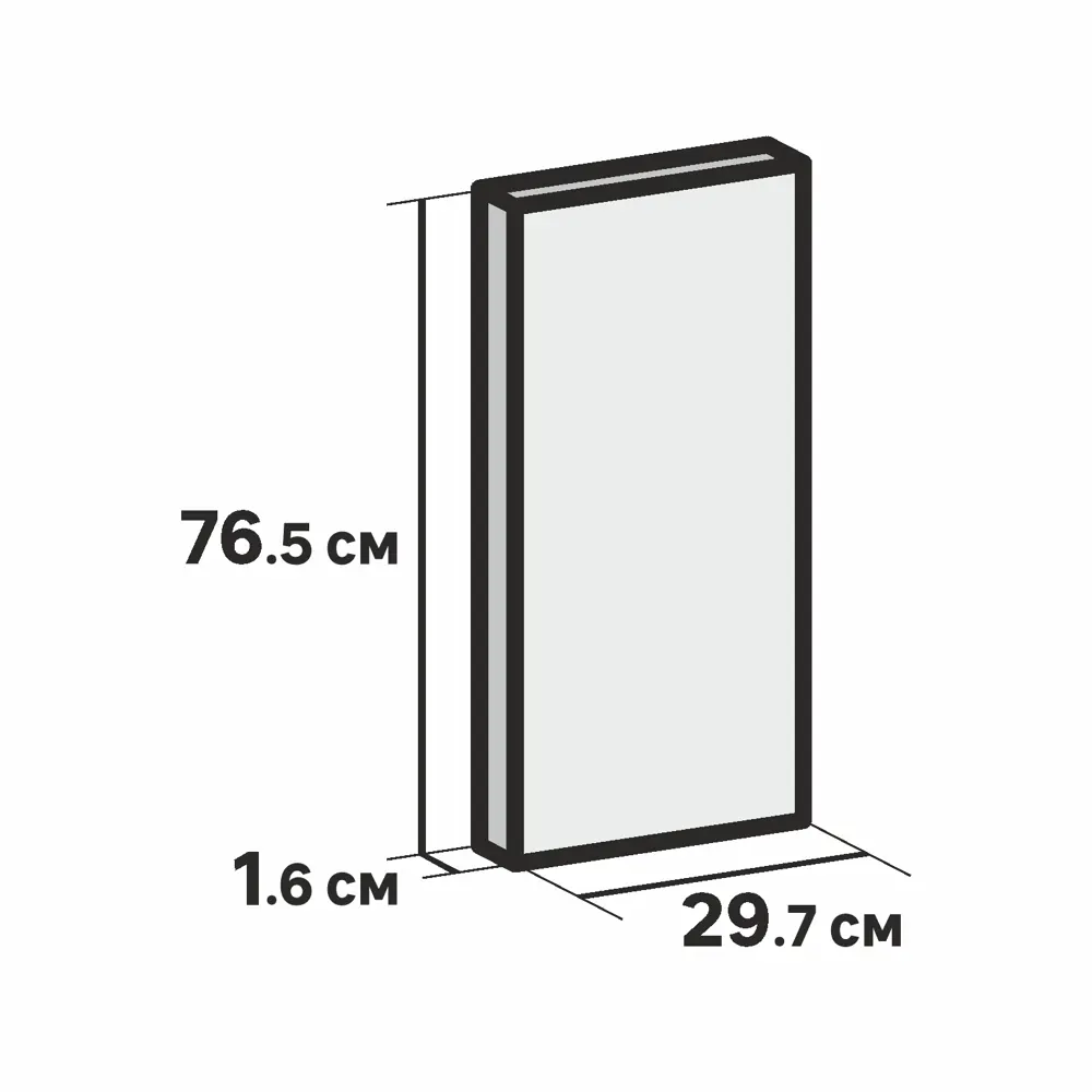 Фасад для кухонного шкафа Пласт 29.7x76.5 см Delinia ID ЛДСП цвет серый STLM-2116197 - Вид №6