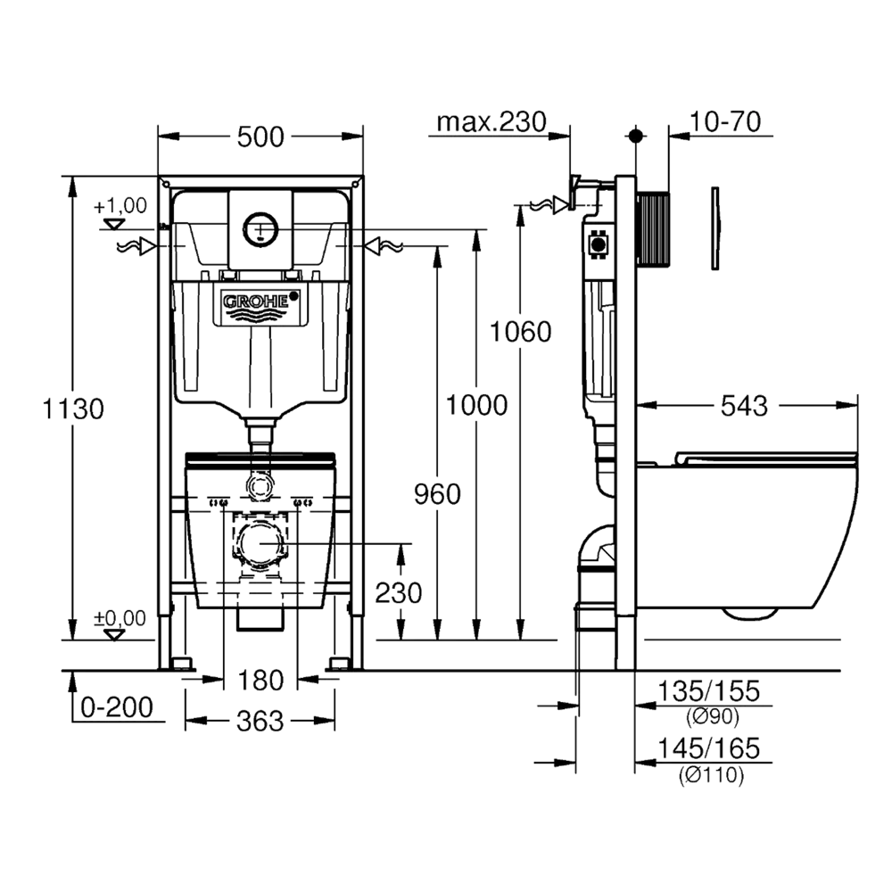 Комплект инсталляция и унитаз Grohe Start Loop Сет Solido3: 5 в 1 STLM-2057126 - Вид №4