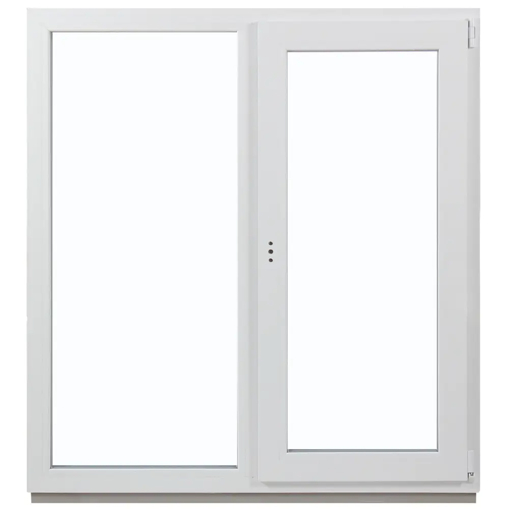 Окно пластиковое ПВХ Deceuninck двустворчатое 1160x1000 мм (ВхШ) однокамерный стеклопакет белый/белый STLM-2007637 - Вид №1
