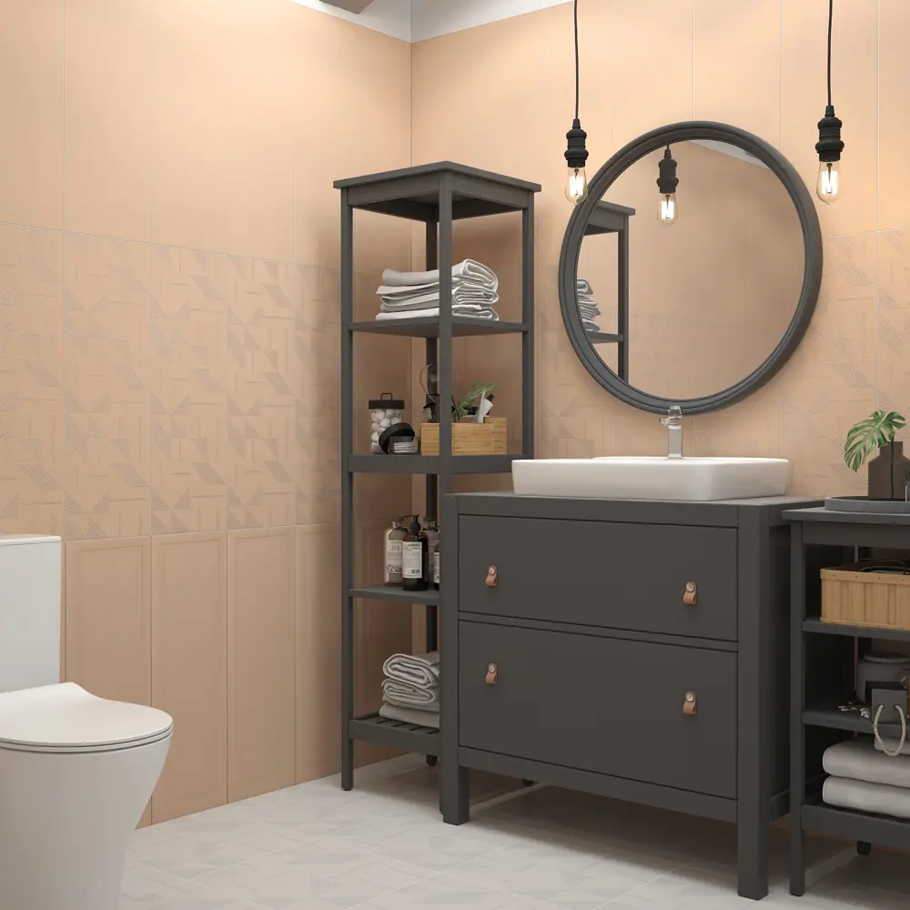 Плитка настенная Керамин Сонет 1 25x75 см 1.69 м² матовая цвет розовый STLM-2046666 - Вид №3