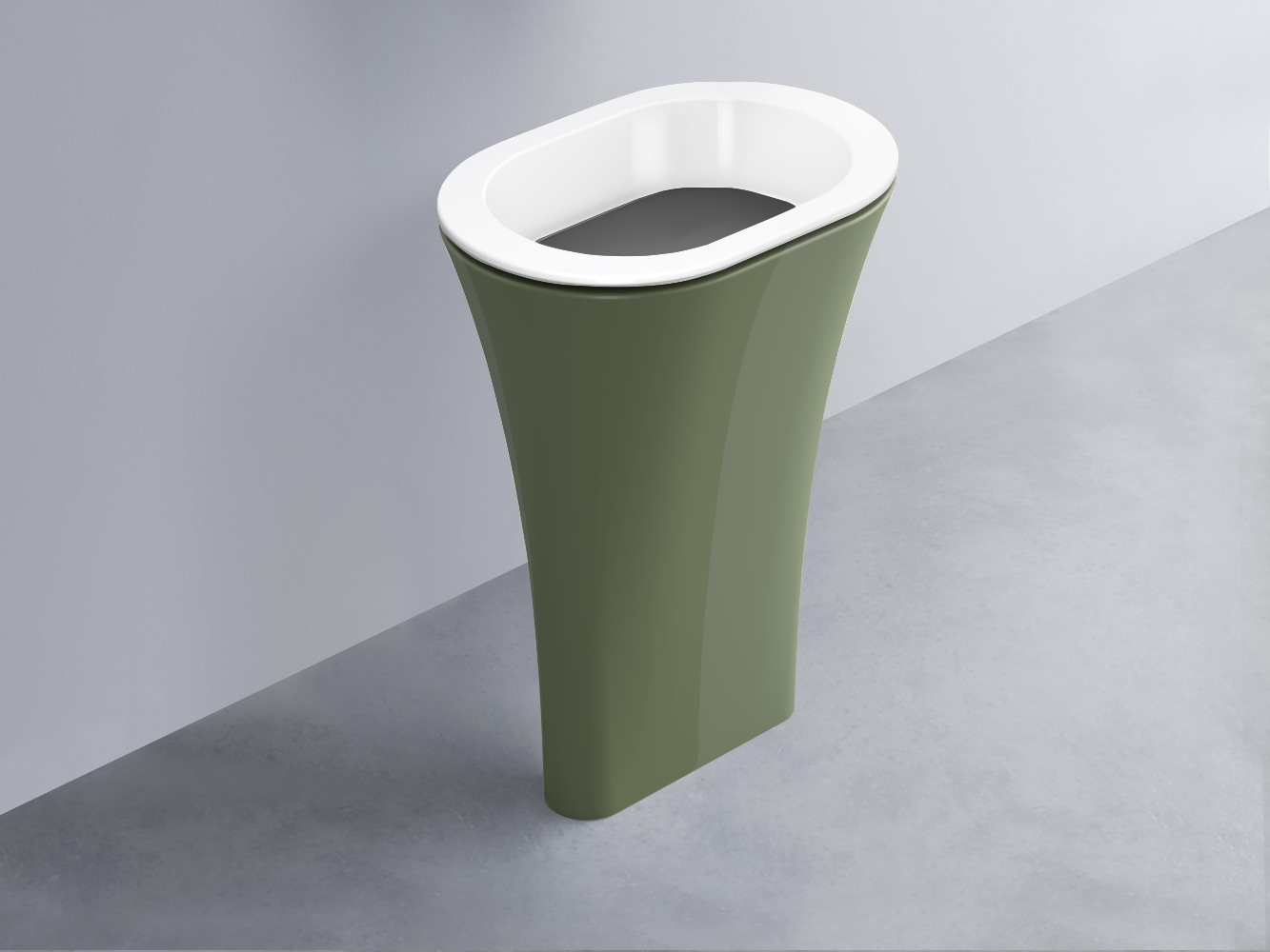 AMLA65-BL+AMPILO-CM+AMCOLO-AG Раковина Amedeo Ovale отдельностоящая cielo Enjoy + Amedeo Ceramica Cielo