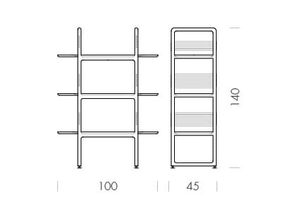Двухсторонний книжный шкаф из дуба Gazzda MUSE ARCH-00032001 - Вид №13