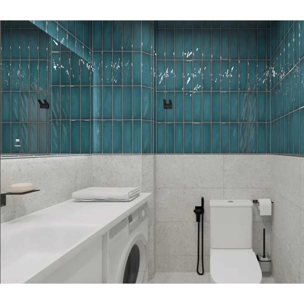 Гигиенический душ KONSENSA Прато скрытый монтаж со смесителем цвет черный матовый STLM-2108954 - Вид №5