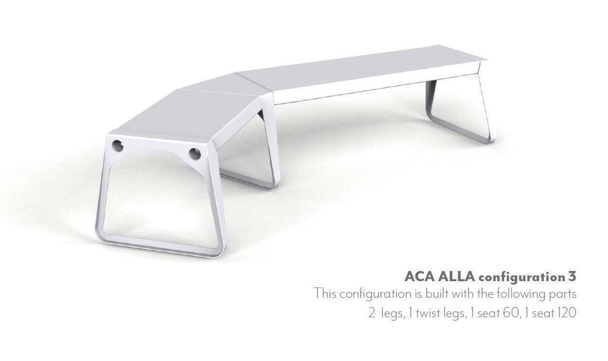 Модульная алюминиевая скамья Quinze & Milan ACÀ ALLÀ ARCH-00012707 - Вид №9