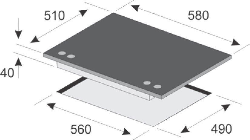 1110860 Газовая варочная поверхность Kaiser KCG 6380 W Turbo STDN-0020201 - Вид №6