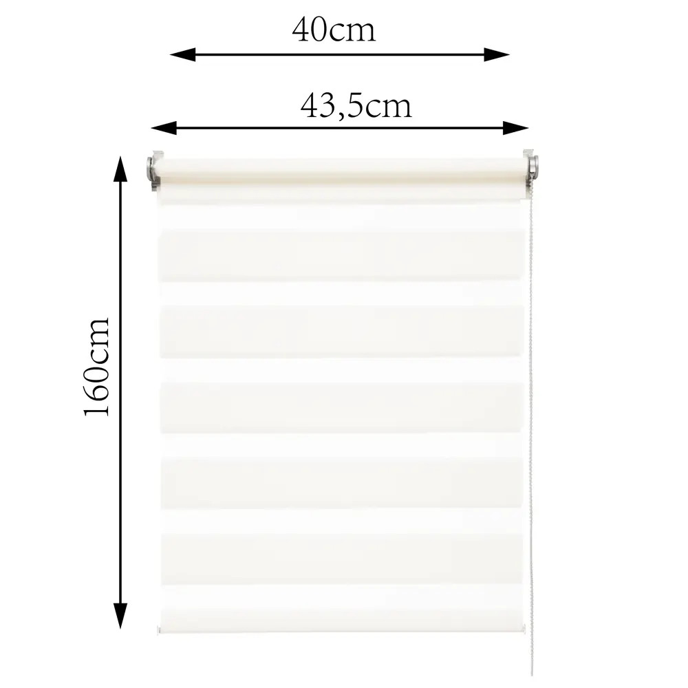 Штора рулонная день-ночь Inspire Moscou 40x160 см белая White 0 STLM-2097188 - Вид №3