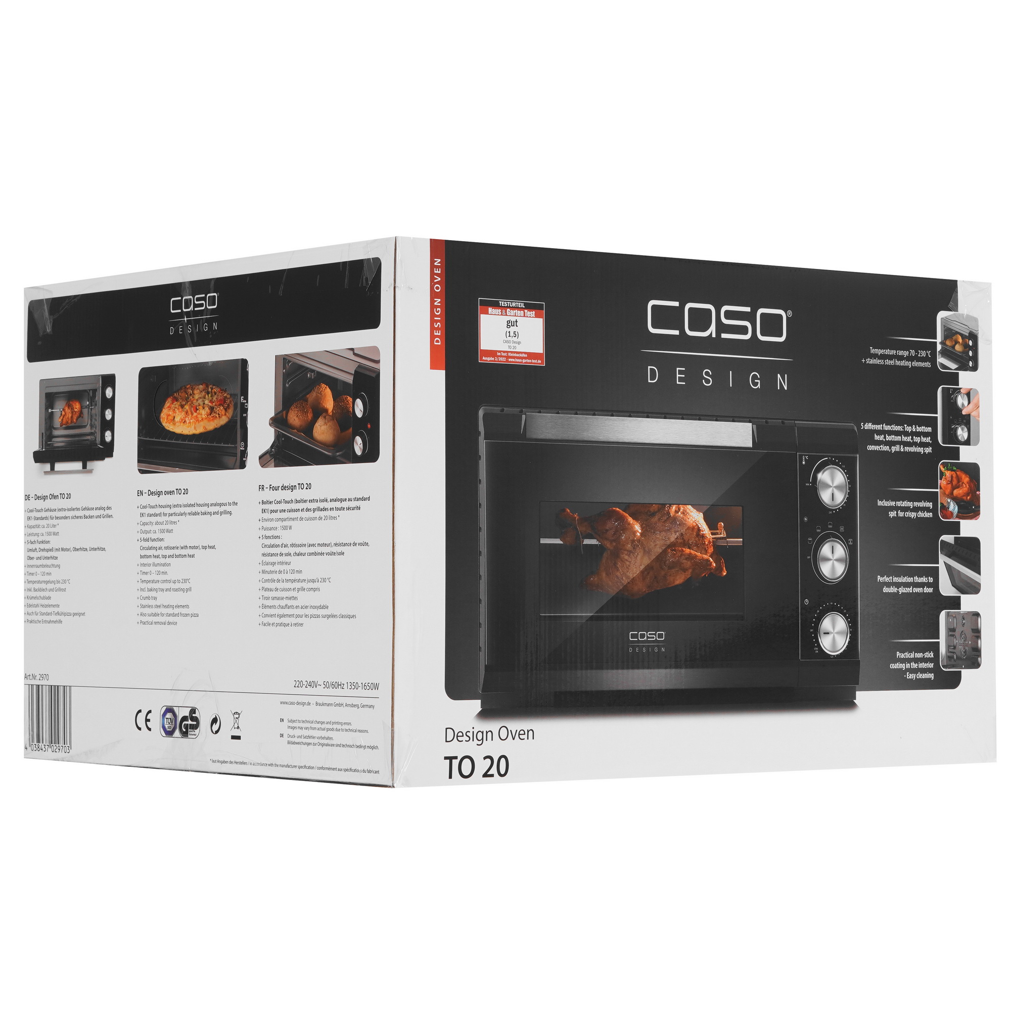 9908382 Мини-печь CASO TO 20 черный STDN-0012552 - Вид №10