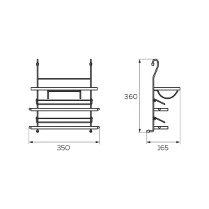 91836962 Держатель для полотенец Lemax 36x35 см металл цвет хром STLM-1490335