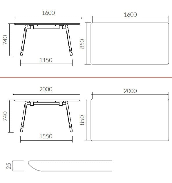 Прямоугольный стол из МДФ ALMA DESIGN Marnie ARCH-00075690 - Вид №1